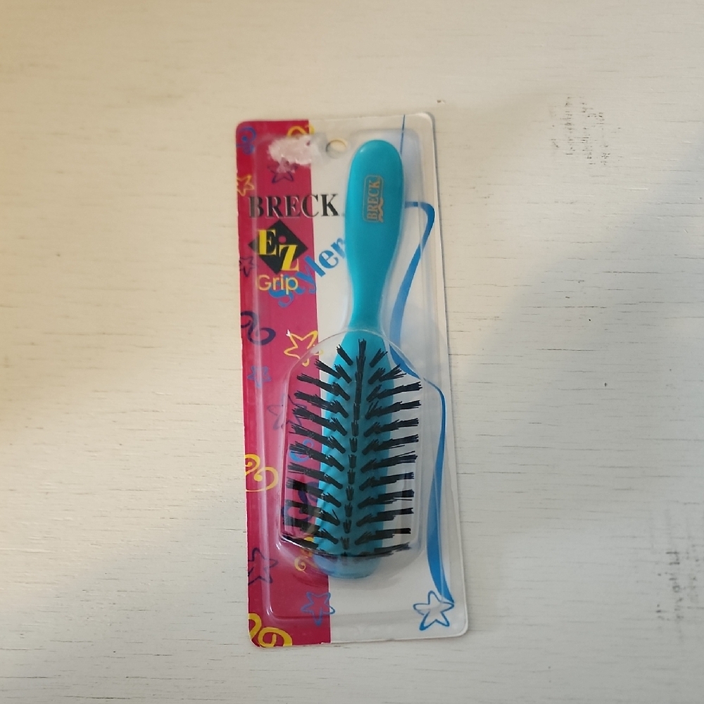 Vintage BRECK  Hairbrush - Blue EZ GRIP Styler